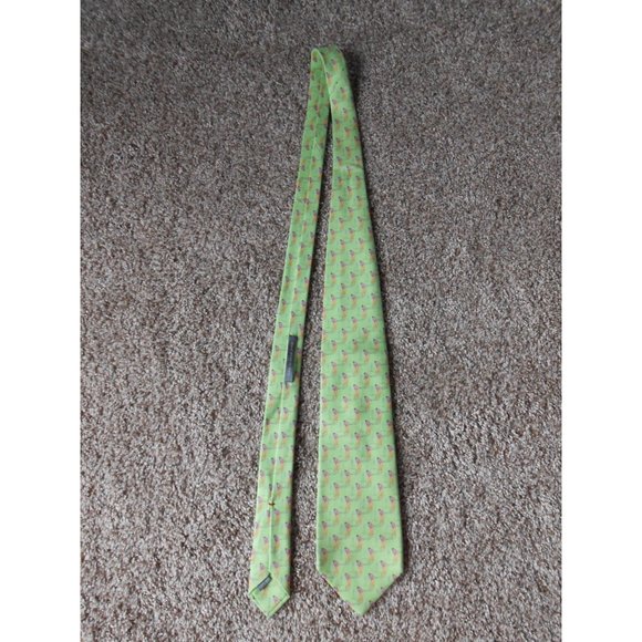 Daniel Cremieux Signature Golfing Golf Limited Edit. 7/70 Green Silk Tie Necktie